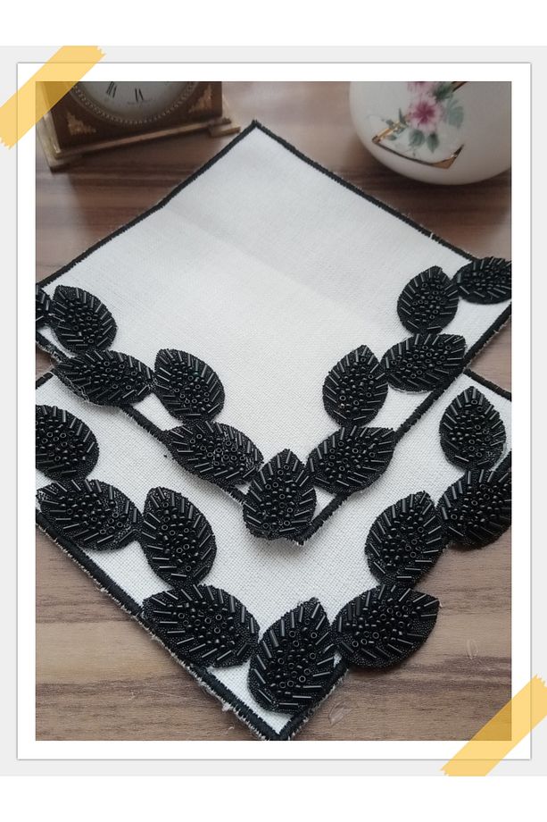 Kahve yanı kokteyl sunum pecete 3 adet - 1
