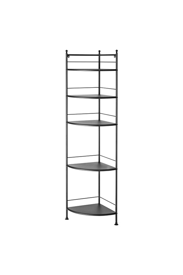 Bathroom Shelf Unit, Black 35X156 cm Corner Shelf Open Shelf