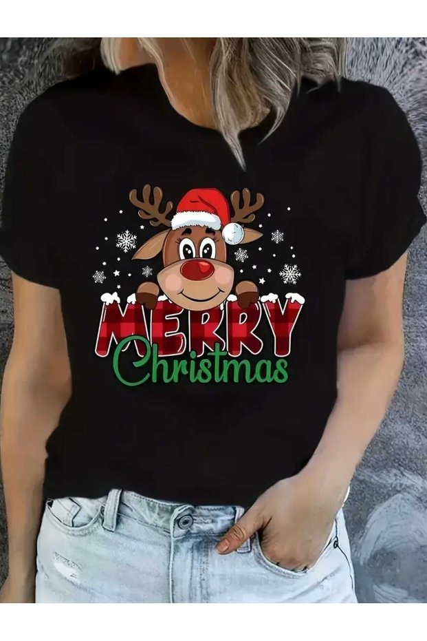 Women Men New Year Happy New Year T-Shirt Christmas Christmas Printed New Year Oversized Casual