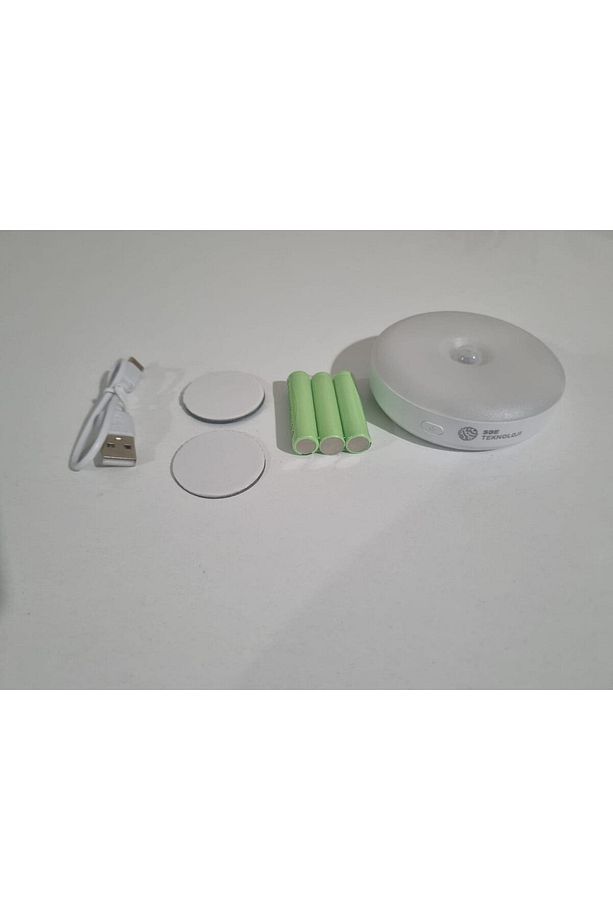 L2026 16 Led 3 Renkli Şarjlı Ve Pilli Hareket Sensörlü Type-c Girişli Led Işık Lamba - 4