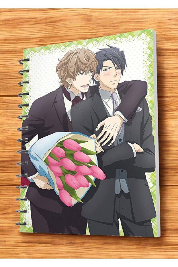 Yaoi BL Anime مقاس A5 دفتر ملاحظات حلزوني 50 ورقة