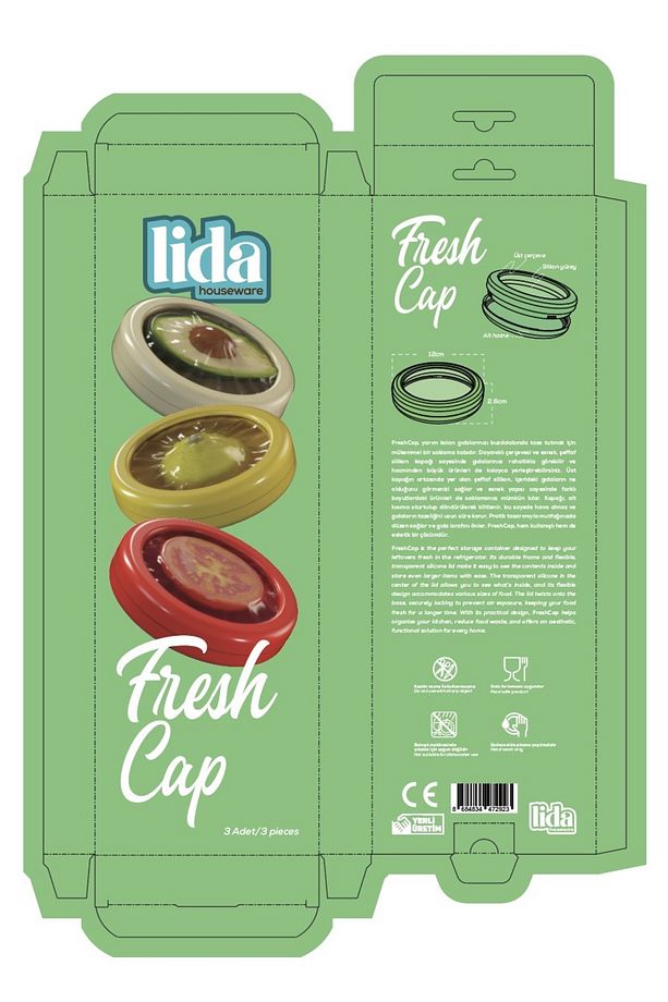 4 Adet Fresh Cup Kesilmiş Limon Elma vs Tazeliğini Koruyan Saklama Kabı Soğan Kutusu - 9