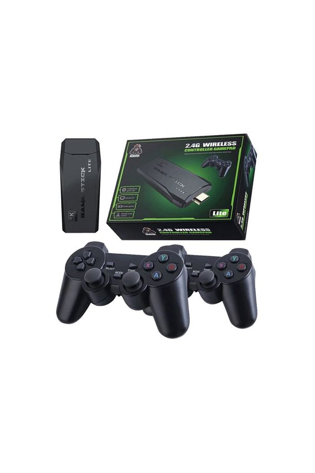 Kablosuz Çift Kol Atari Retro 10000 Oyun Game Stick M8 2.4g Uyumlu - 1