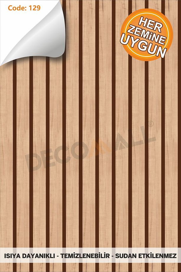 Code129 KENDİNDEN YAPIŞKANLI DUVAR KAPLAMA AHŞAP ÇİTA GÖRÜNÜMLÜ FOLYO İSKANDİNAV PANEL (100X300cm) - 2
