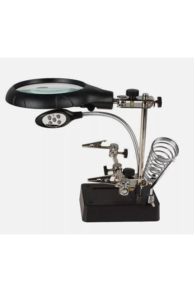 Mg16129-C Led Işıklı Büyüteçli - Mercekli Havya Sehpası 3. El Adaptörlü - 5