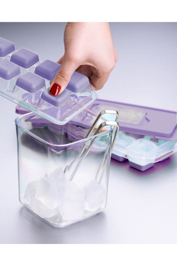 Thumb Non-Stick Lid Ice Box – Green / Purple / Pink (Color According to Stock)