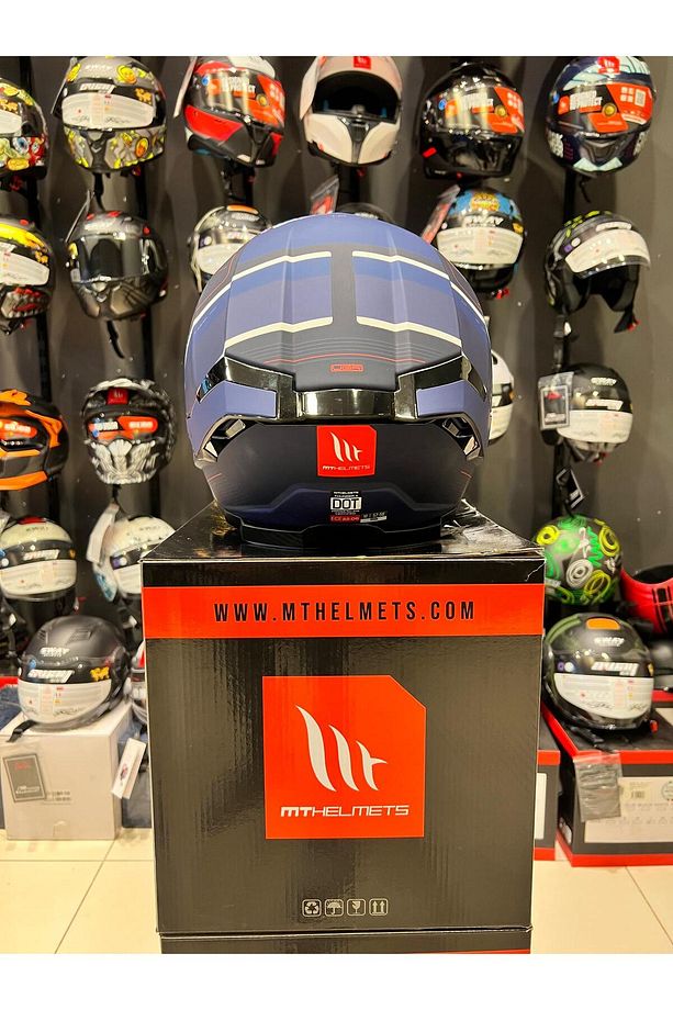 KASK MT FF118SV THUNDER 4 SV R25 C7 MAT MAVİ - 4