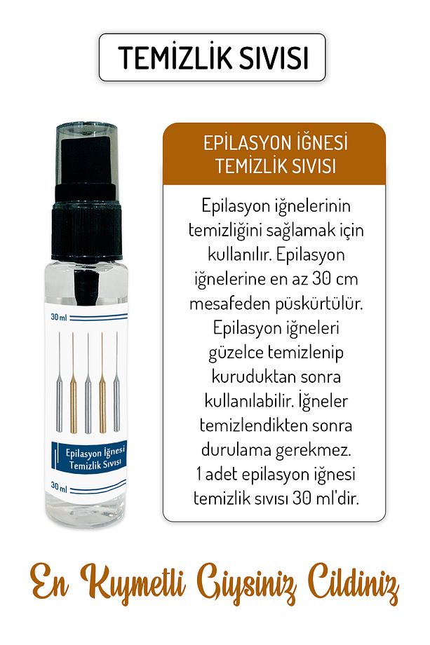 10 Adet K3 Altın Epilasyon Iğnesi Orijinal K3 Gold Iğne 20402519 - 5