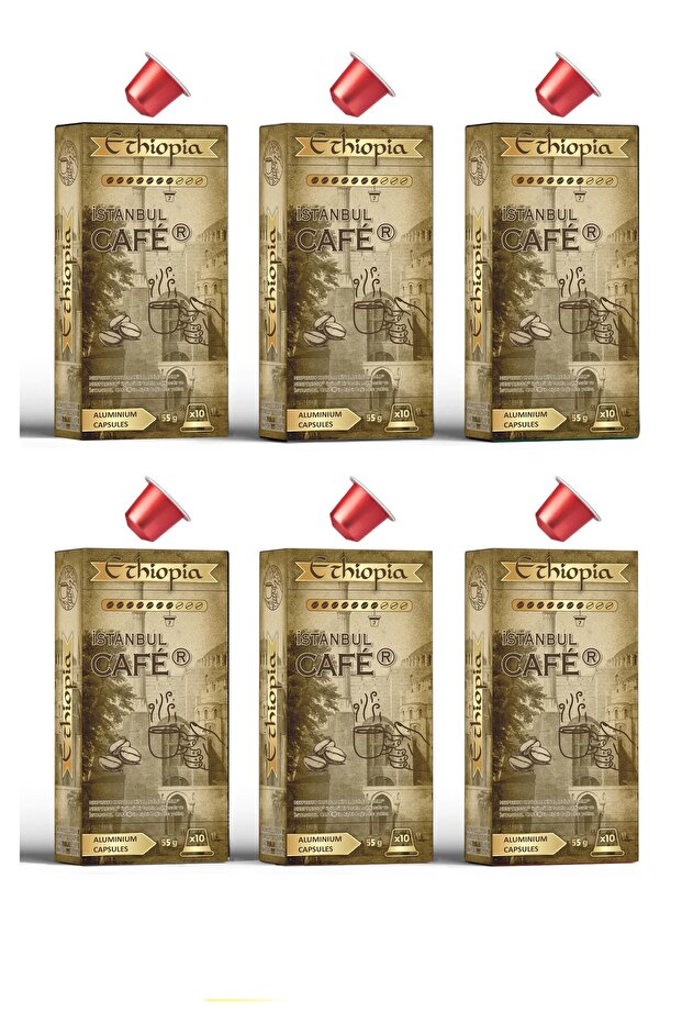 Aluminum Nespresso ® Compatible Capsule Coffee Ethiopia 60 Capsules