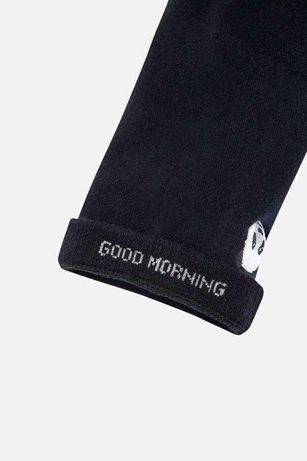 Panda Bambu Çorap - Siyah - 3