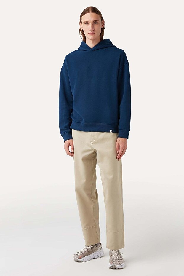 Basic Supersoft Hoodie - Indigo Mavi - 2