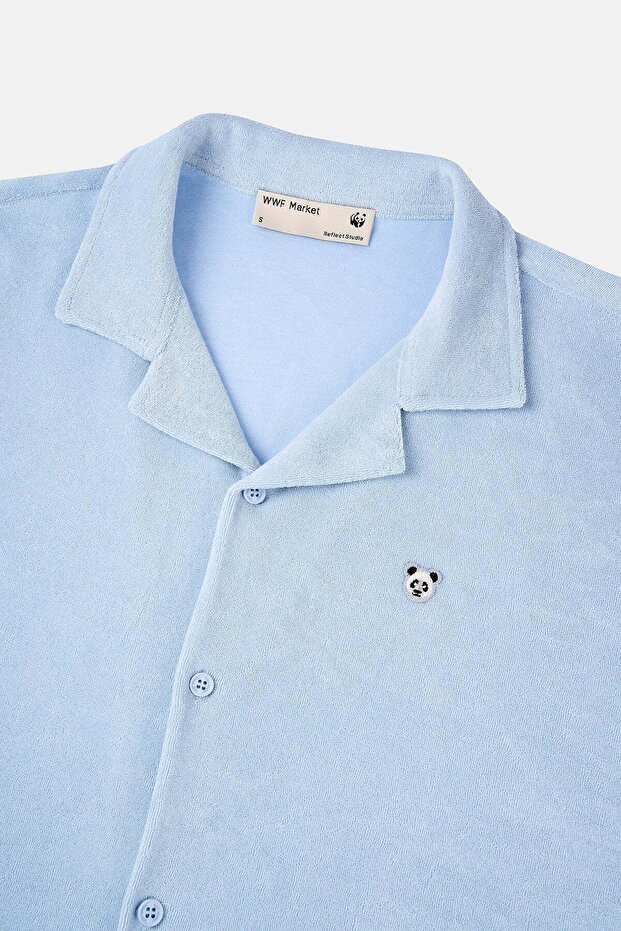 Panda Terry Gömlek - Açık Mavi - 1