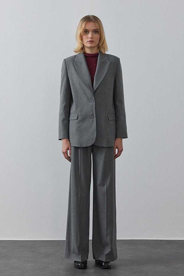 Double Button Jacket - Anthracite - 7