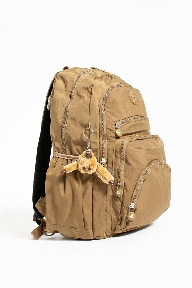 Ultra Hafif Çok Cepli Su Geçirmez Sırt Çantası Unisex Taba (Model: 571-1E) - 6