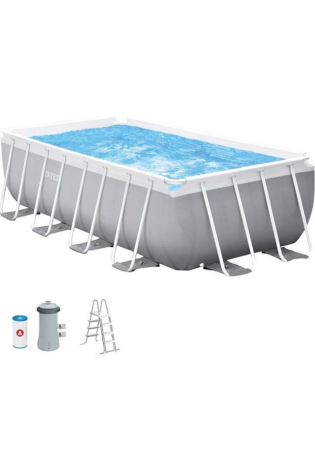 İntex 26790 Dikdörtgen Prefabrik Aile Havuzu 400x200x122cm Merdiven ve 220v Filitreli Set - 2