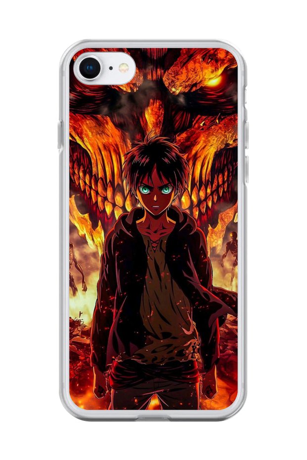 حافظة شفافة متوافقة مع هاتف iPhone 6 Plus بتصميم Attack on Titan 3