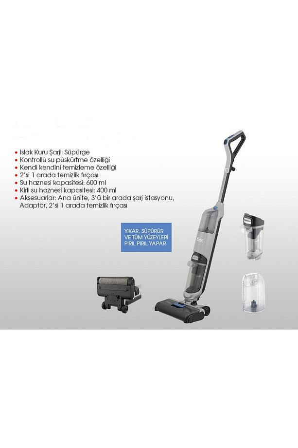 Wd 4 Pure Clean Islak Kuru Dikey Şarjlı Süpürge Mop - 1