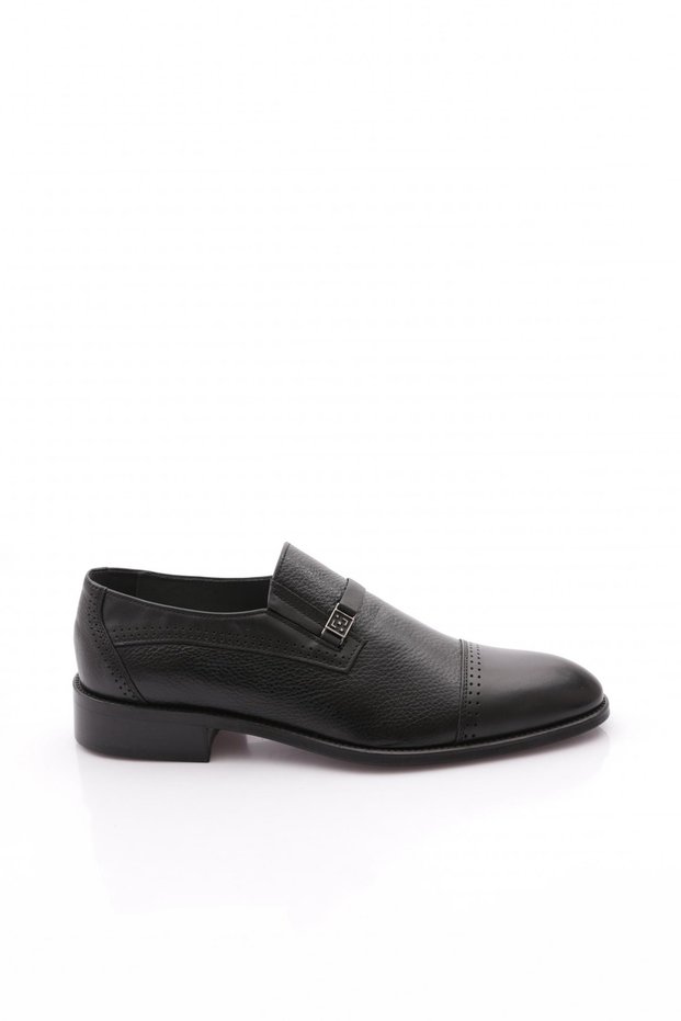 Men's Neolit ​​Sole Buckle Classic Shoes Genuine Leather Black Floater 271426102