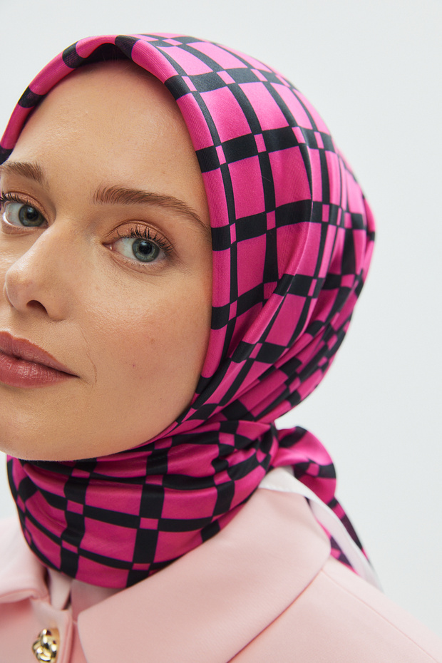 وشاح قطني ناعم (نمط مربع) - 5