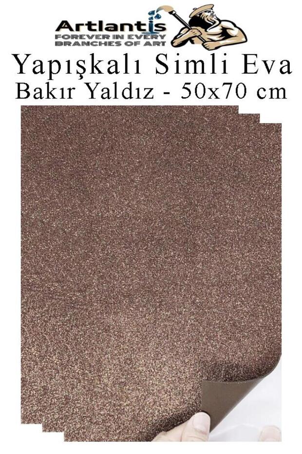 Brown Adhesive Glitter Eva 50X70 cm 3 Pieces Glitter Adhesive Eva Sponge School Nursery Kindergarten Hand