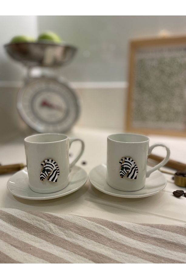 2 li porselen kahve fincanı(zebra&zebra figürlü) - 2