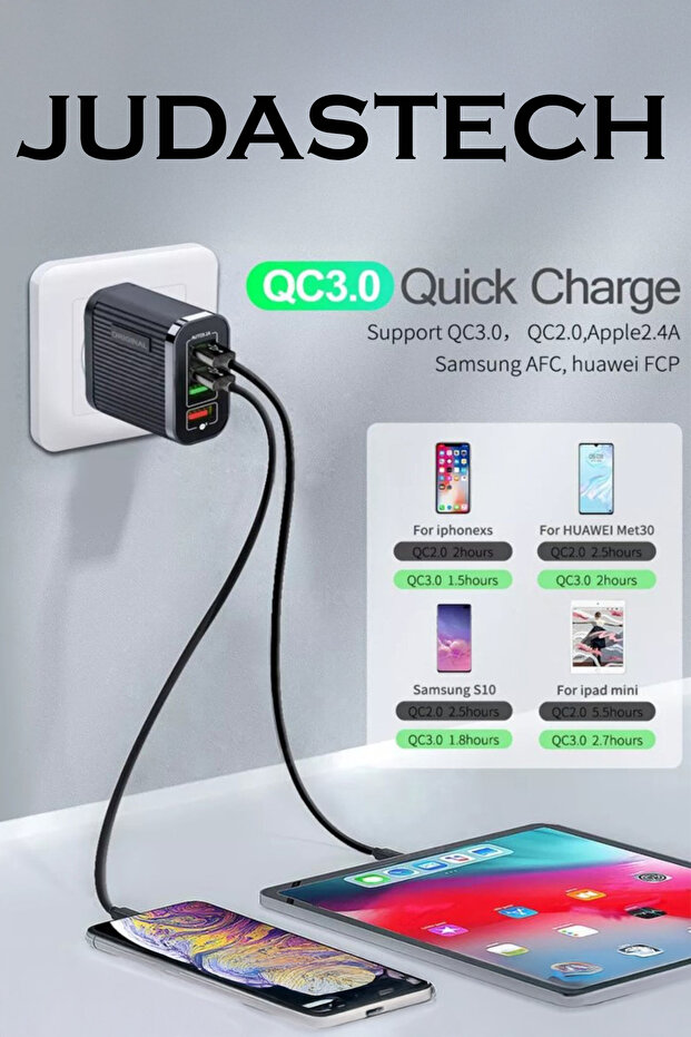 Z6 Universal Çoklu Şarj Adaptörü -4 Port - 6