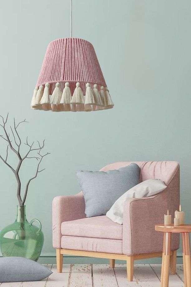 Arne'R Pembe Avize, Salon avize, Yatak odası avize, Çocuk odası avize, Bohem avize - 1