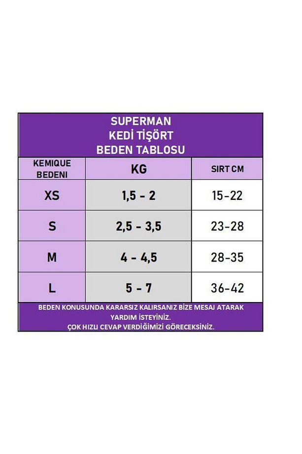 Mavi Superman Kedi Tişörtü Kedi Kıyafeti Kedi Elbisesi - 4