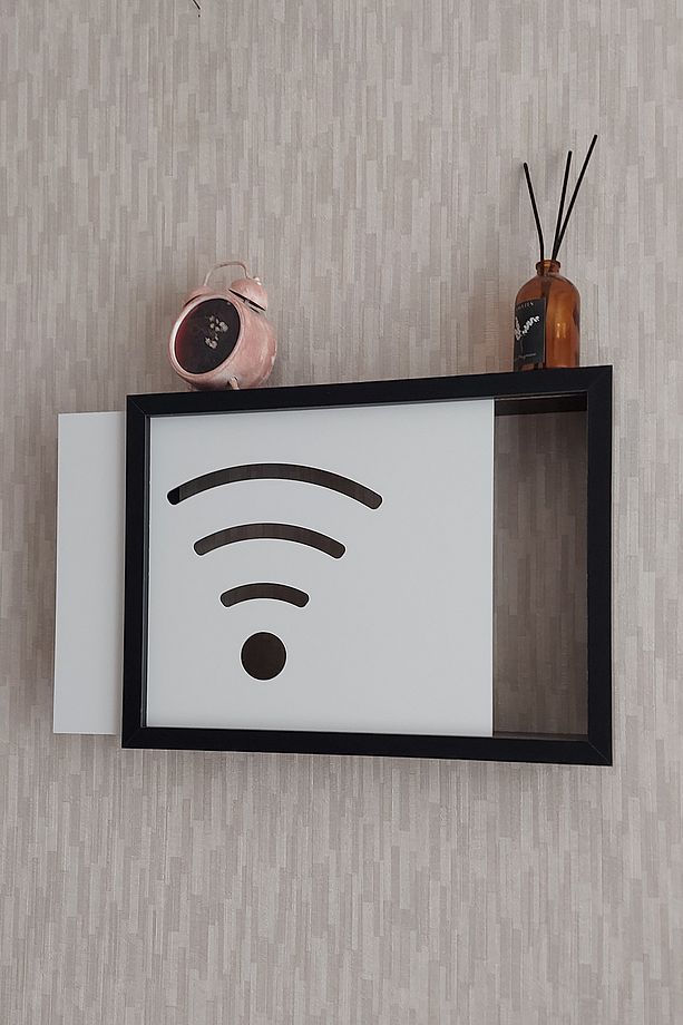 30x40x7 Cm Siyah Duvar Asılabilir Sigorta Ve Modem-wifi Saklama Kutusu! Saklama Kutusu - 3