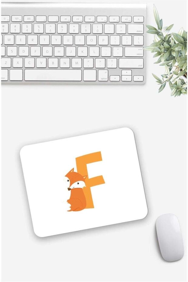 Animal Letter F Patterned Mouse Pad
