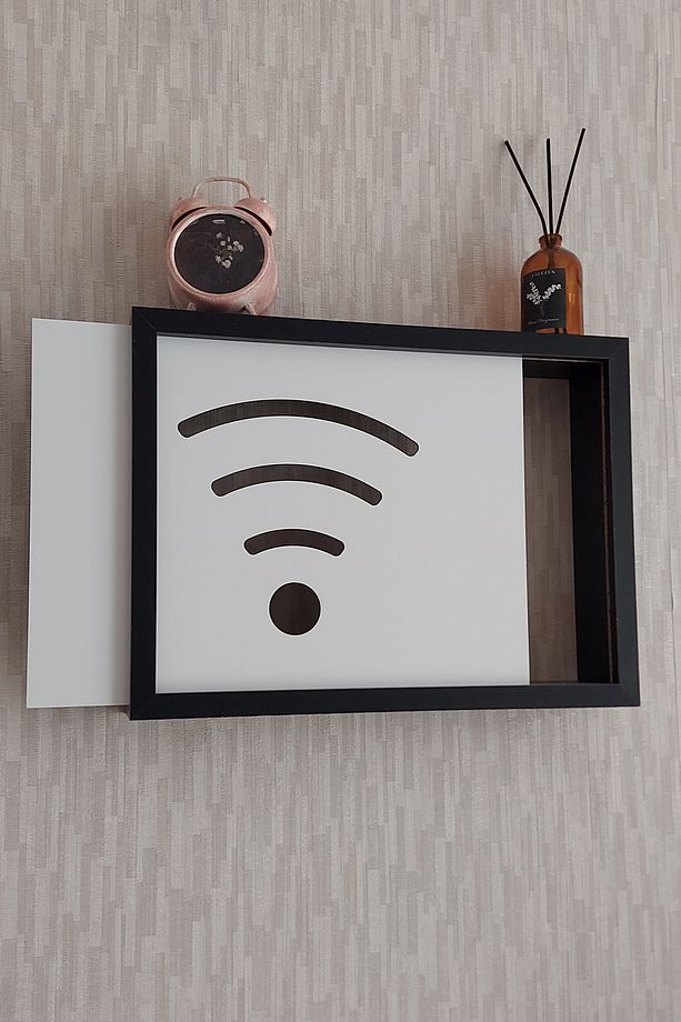 30x40x7 Cm Siyah Duvar Asılabilir Sigorta Ve Modem-wifi Saklama Kutusu! Saklama Kutusu - 6