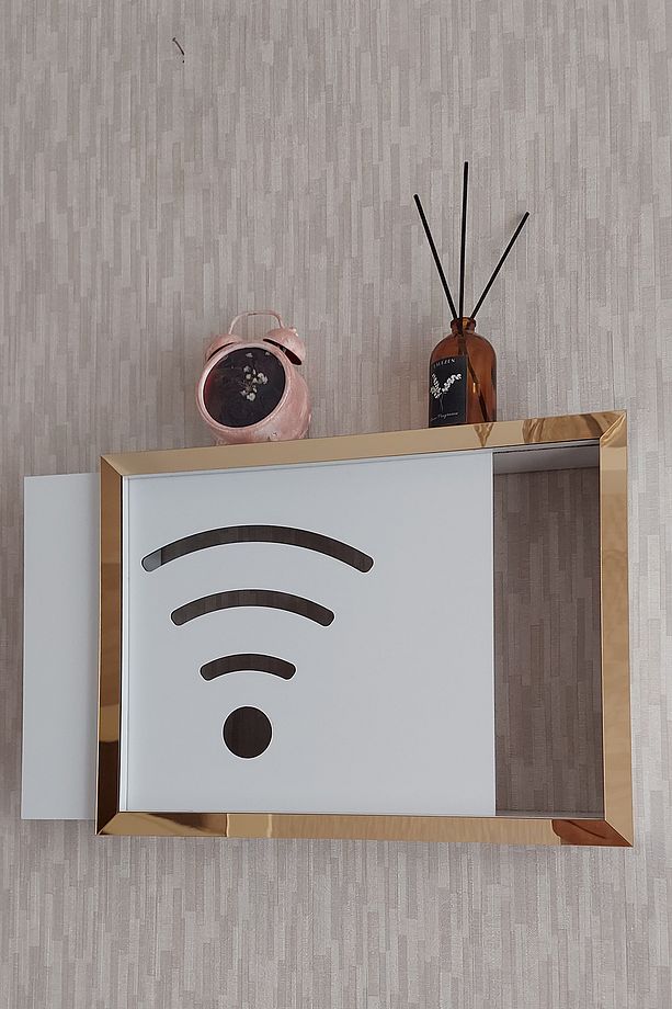 30x40x10 Cm Wifi Amblemli Duvar Asılabilir Sigorta Ve Modem-wifi Saklama Kutusu! Saklama Kutusu - 3
