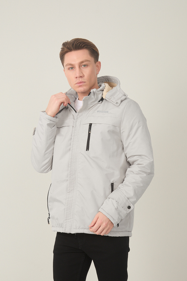 Water and Wind Proof Removable Hooded Men's Coat