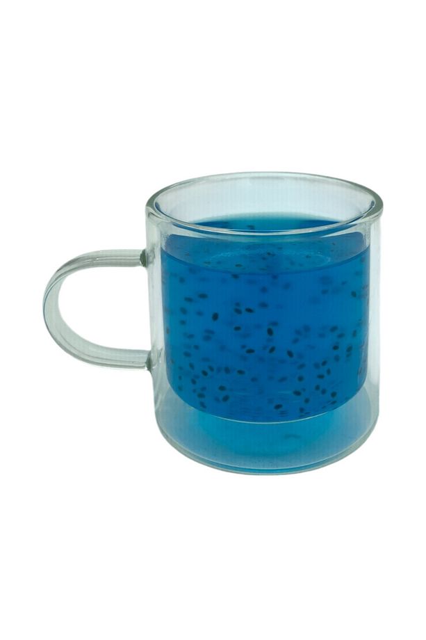 Çift Cidarlı Kahve,Latte,Çay Bardağı Seti -250 ML Cam Kupa Seti 6 Adet 2128 - 6