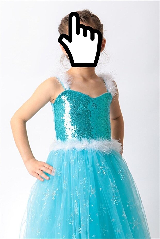 Tarlatanlı Taç - Asa - Eldiven Elsa Kostüm - 6