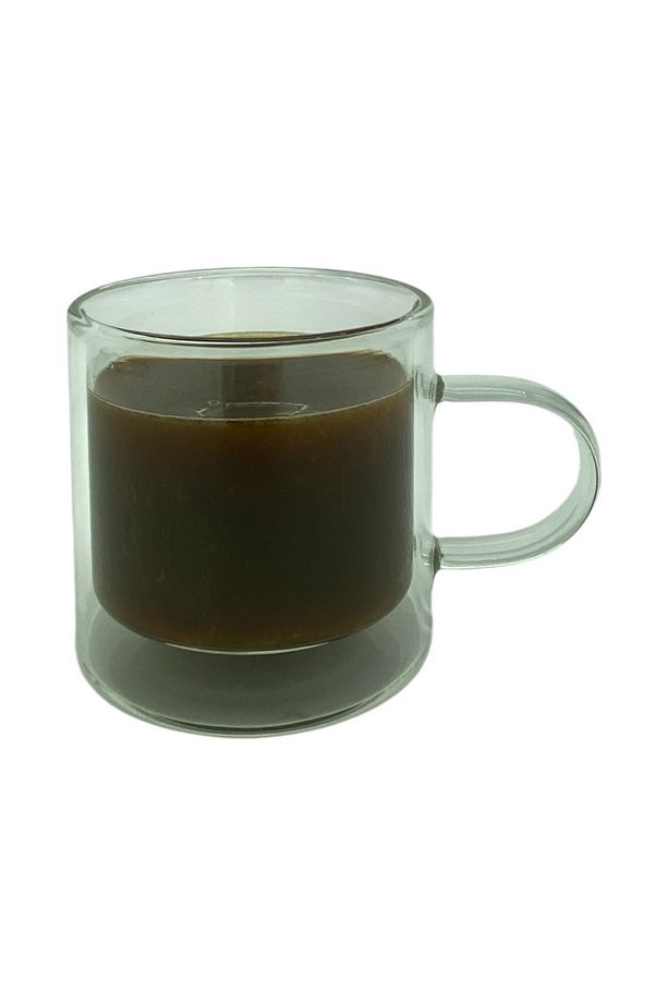 Çift Cidarlı Kahve,Latte,Çay Bardağı Seti -250 ML Cam Kupa Seti 6 Adet 2128 - 4