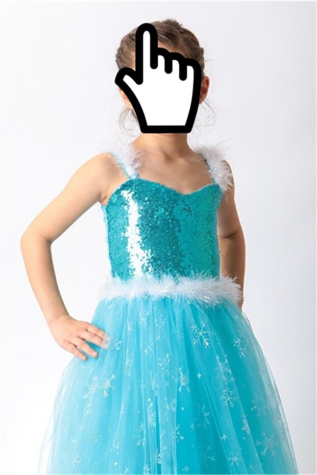 Tarlatanlı Taç - Asa - Eldiven Elsa Kostüm - 3