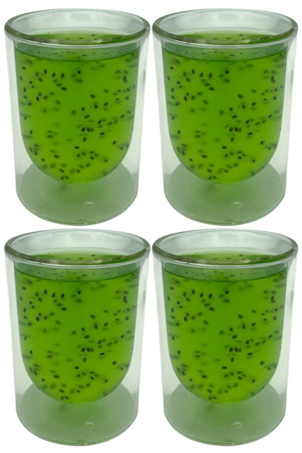 Çift Cidarlı Cam,Kahve,Latte,Ekspresso,Meşrubat 250 ML Bardak Seti 4 Adet 2127 - 1