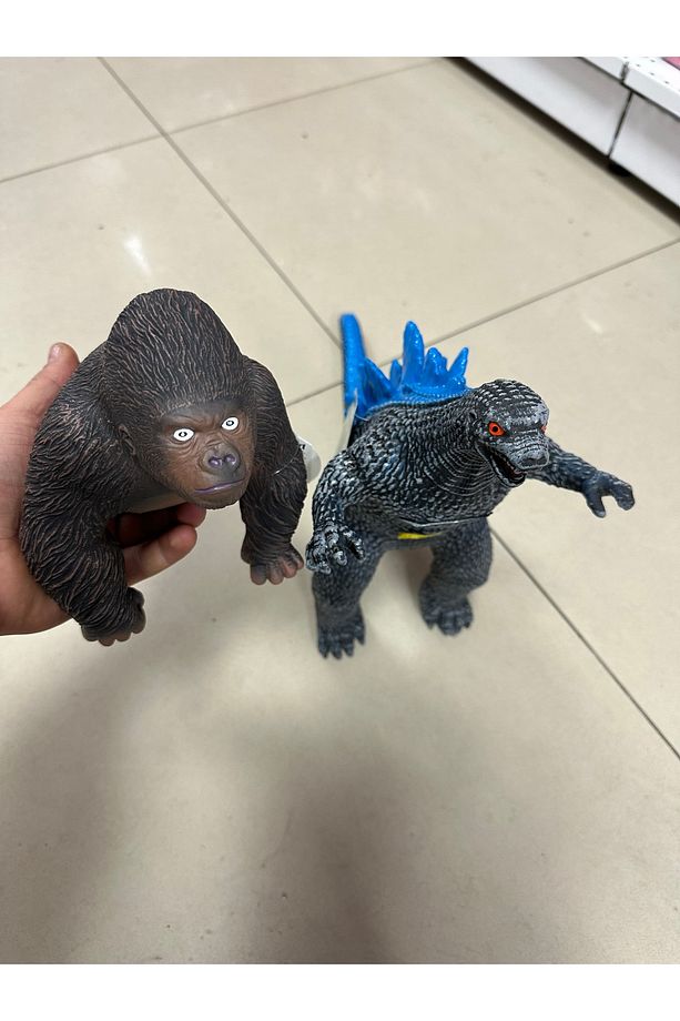 Gorilla Ve Godzilla set Büyük Boy Sesli Godzilla İkili Dev Set - 1