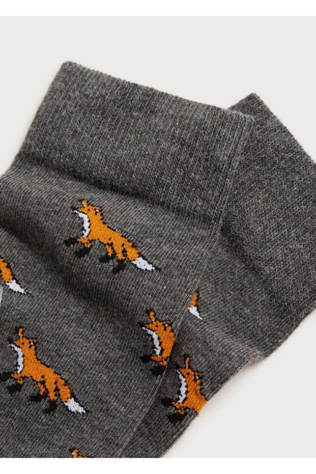 Baumwollsocken mit Tiermuster - 2