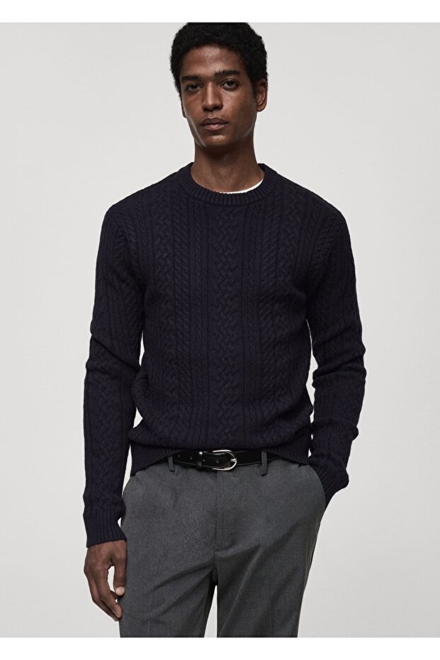 Örgü desenli kazak - 1