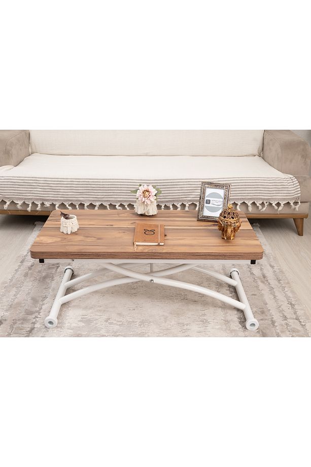 Mini Juppo Üst Tabla Mdf Urartu Oval Köşe Alt Ayak Beyaz Dışa Kıvrım - 4
