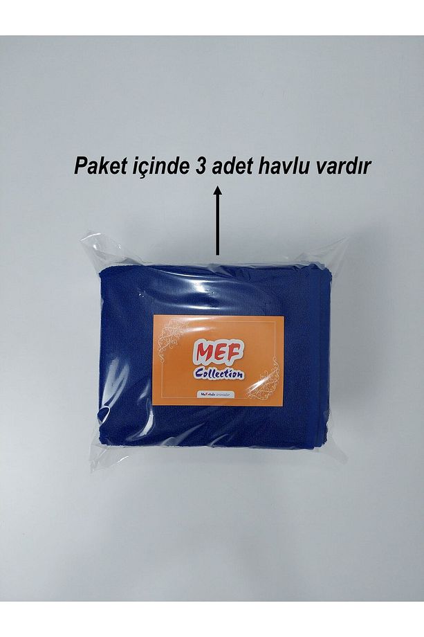 Royal Mavi Berber Havlusu Kuaför Havlusu Sporcu Havlusu Yüz Havlusu Baş Havlusu 50x90 Cm 3 Adet - 6