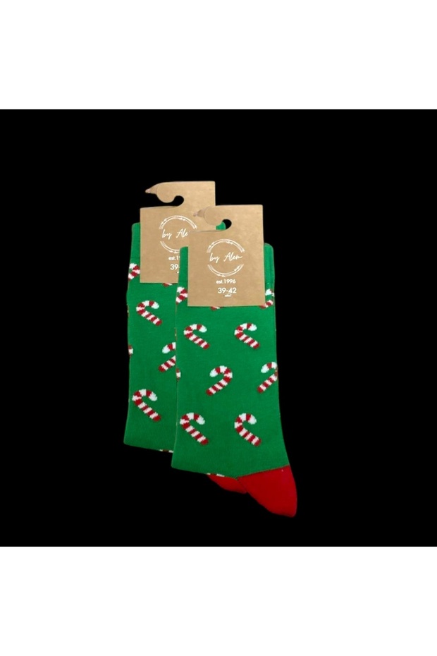 2 قطعة جوارب منقوشة بالسكر - 2