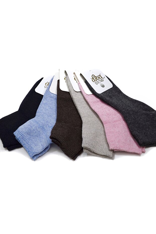 6 Pieces Natural Wool Winter Short Booties Sports Socks