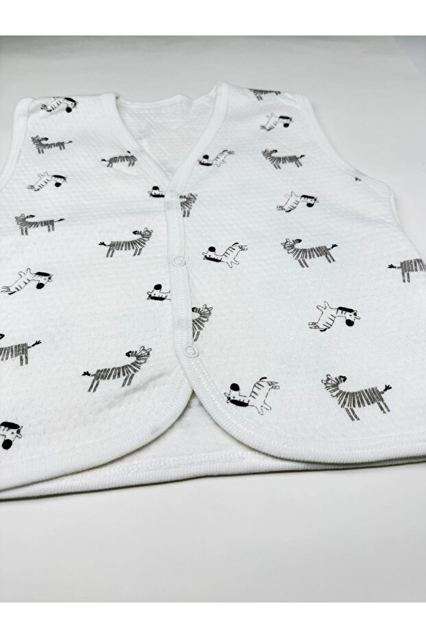 Zebra Desenli %100 Pamuklu Çoçuk Yelek - 4