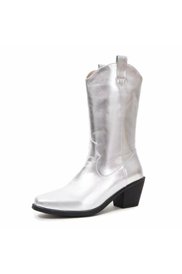 Only Kovboy Bot Gümüş - 4