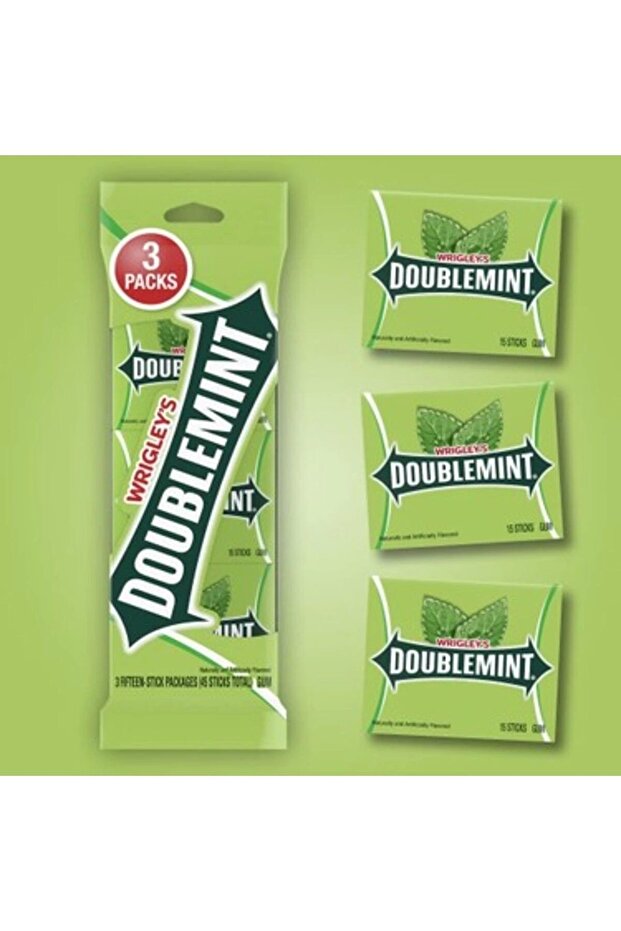 Wrıgley's Doublemınt 3 Paket 45 Stıck - 1