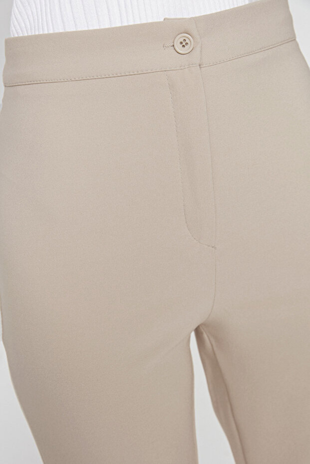 Vizon Flare İspanyol Paça Bootcut Dokuma Pantolon TOFAW19BB0581 - 3