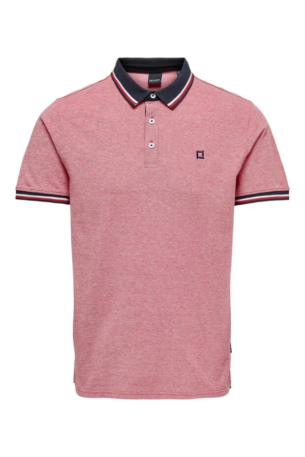 Onsfletcher Life Slim Ss Polo Noos 22024827   Racing Red - 6